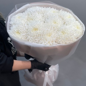 Букет из 11 белых хризантем  в Пушкино