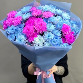 Букет "Матильда" из 15 кустовых хризантем в Пушкино