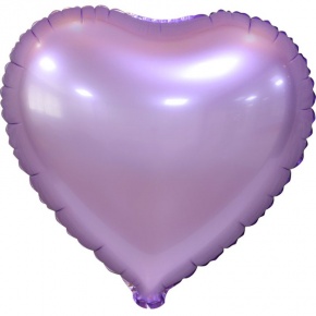 Сердце сиреневое фольгированный шар с гелием (45 см) в Пушкино