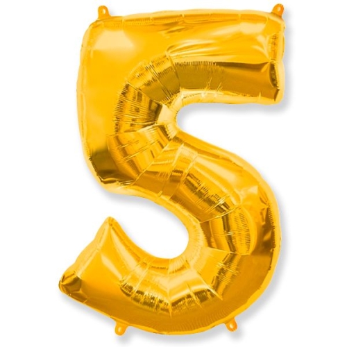 Шар гелиевый цифра 5 (40х102 см) в Пушкино