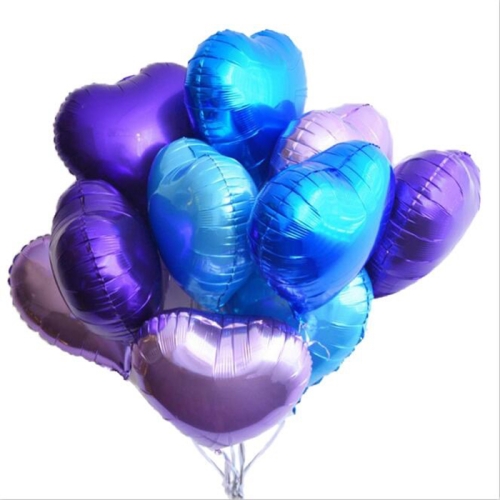 Сердце сиреневое фольгированный шар с гелием (45 см) в Пушкино