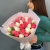 Букет из 25 кораллово-белых тюльпанов в Пушкино