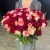 Букет 151 роза красный микс (50 см) в Пушкино