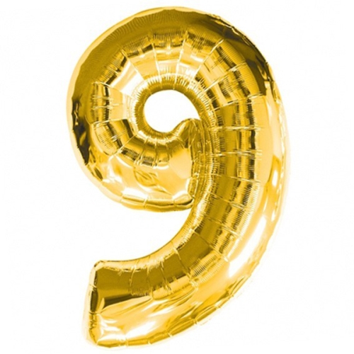 Шар гелиевый цифра 9 (40х102 см) в Пушкино